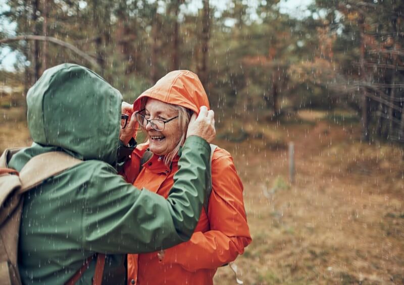 Two older people enjoying the outdoors
